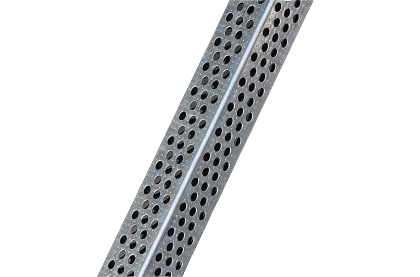 Paraspigolo forato lamiera zincata per cartongesso 30x30mm