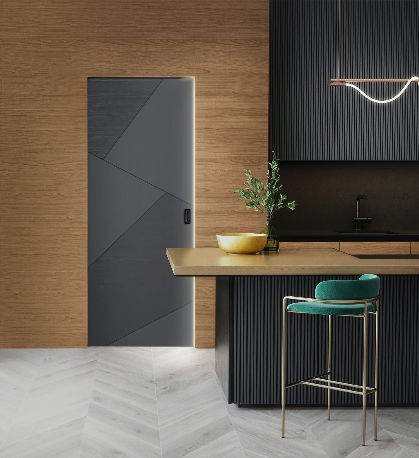 "FINE" (Misure italiane) Controtelaio filomuro per porte scorrevoli cartongesso | PROMANI